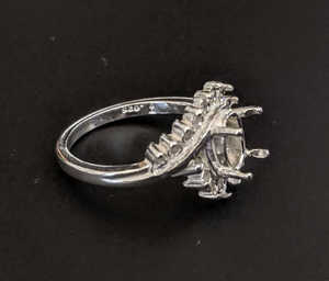 Base Ovalada para Anillo de 6x8mm, Plata de Ley 925, Semi-Montada, Chapada en Oro de 14k, Componentes de Joyería Ecológicos - Product Image 2