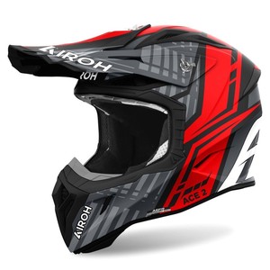 AIROH นักบิน Ace 2ภูมิใจสีแดงสีดำด้าน - Product Image 1