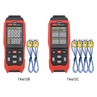 TA612B/C 2/4 Saluran Termometer Termokopel Tipe K/J -200~1372 C/ -328~2501 F Pengukur Suhu LCD Penyimpanan Data 5000 Grup