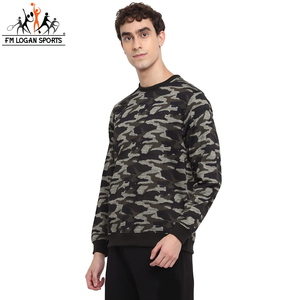 Sweat-shirt à col roulé pour homme, Style camouflage, 2022 coton haute qualité, en tissu polaire, FM LOGAN, SPORTS, 100% - Product Image 2