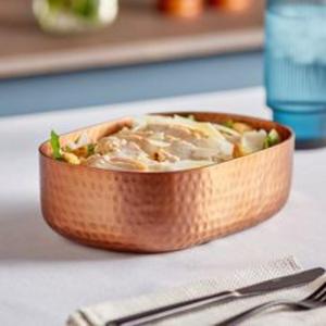 Elegante cuenco de cobre con acabado a mano y sensación antigua, perfecto para comidas tradicionales de boda y funciones festivas - Product Image 3