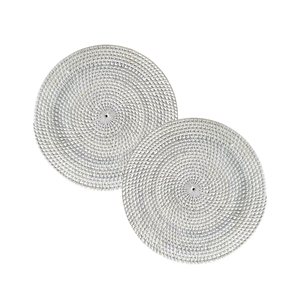 Natural <b>WOVEN</b> RATTAN CHARGER PLATES <b>PLACEMATS</b> COASTERS Add Style and Functionality to Your Dining Table With Handwoven Designs - Product Image 1