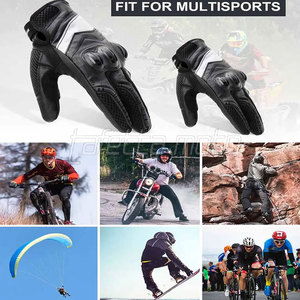 Gants de moto légers en cuir véritable Nouvelle arrivée Prix raisonnables Gants de moto de longueur régulière - Product Image 4