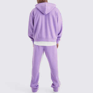 Conjunto de Sudadera con Capucha y Pantalones Deportivos Ajustados de Alta Calidad con Logotipo Personalizado, Ropa Deportiva Informal, Térmica, Ligera, de Forro Polar - Product Image 4