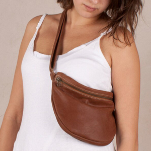 กระเป๋าคาดเอวสำหรับผู้ชายกระเป๋าคาดเอวกระเป๋าคาดเอวหนังวินเทจกันน้ำได้ - Product Image 5