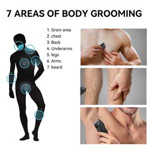 Afeitadora y Depiladora Eléctrica LED para Hombres, Depilación Corporal en Seco/Húmedo para el Cuidado Corporal - Product Image 3