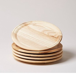 Assiette en bois d'acacia écologique faite à la main pour restaurant-pour steak dessert gâteau salade et snack canape servant - Product Image 6