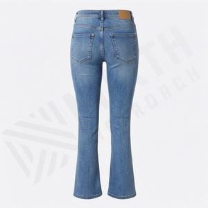 Wholesale <b>Jeans</b> <b>Women</b> <b>Stretch</b> Denim Ripped Close Fitting Full Length Butterfly Pant High Quality Stylish Trendy Ladies Trousers - Product Image 2