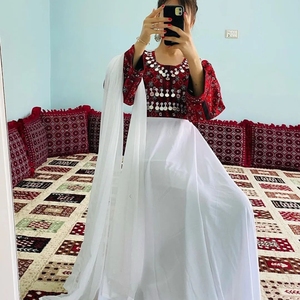 Robe kuchi vintage ethnique tribal, robe de soirée traditionnelle afghane/pakistanaise Kuchi Kochi 3081 - Product Image 4