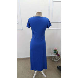 Robe mi-longue en viscose à manches courtes et col rond pour femme, 32941 - Product Image 6