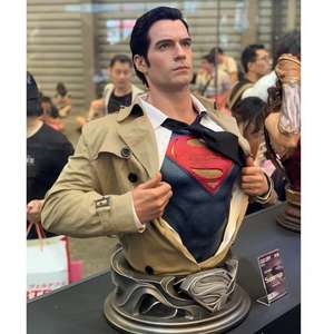 Personnalisé DC Super Man Taille Réelle Résine Buste Poitrine Statue Superhero Figure Sculpture pour La Décoration de La Maison - Product Image 6