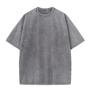 T-shirt Unisex personalizzata oversize in cotone 100% tinta unita per <span class=keywords><strong>uomo</strong></span> e <span class=keywords><strong>donna</strong></span> t-shirt traspirante lavata primavera/estate - Product Image 5