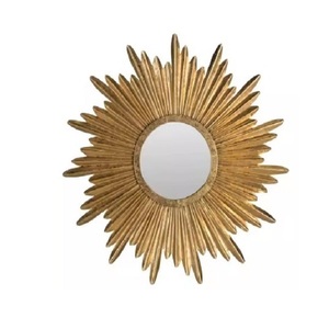 Espejo de pared de diseño dorado y plateado para el hogar, sala de estar, pasillo de Hotel, uso decorativo, espejo de pared de Metal a precio asequible - Product Image 1