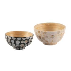 Vente en gros au Vietnam de saladier écologique de haute qualité en bambou filé avec incrustation MOP au design moderne articles de cuisine à bas prix - Product Image 4