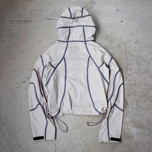 Chaqueta cortavientos de nailon a prueba de agua personalizada de nuevo diseño con rayas y dobladillo ajustable bolsillos laterales con cremallera oculta 2026 - Product Image 3