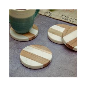 Ensemble de sous-verres en bois de haute qualité |   Accessoires de vaisselle de style ferme moderne pour la cuisine, les cafés et la décoration intérieure - Product Image 4