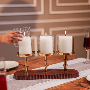 <b>Top</b> Selling Metal T-Light Holder Vintage Design With Wooden Base for Home & Christmas Decor Metal Tea Light Holder Handmade 2025 - Product Image 4