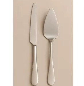 Servidor de pasteles de acero inoxidable dorado con mango de mármol verde elegante espátula para servir postres para fiesta de cocina de boda - Product Image 3