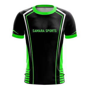 Camisetas deportivas personalizadas ecológicas para hombre, ropa deportiva sostenible, suministro de fábrica, camisa de juego impresa por sublimación - Product Image 3