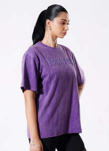 Camiseta femenina de moda para mujer, camiseta Vintage de manga corta con lavado ácido de gran tamaño Boxy Fit, camiseta transpirable para niñas - Product Image 3