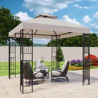 Pergola en aluminium à lames orientables réglables, revêtement poudré gris, avec télécommande et stores latéraux imperméables IP67