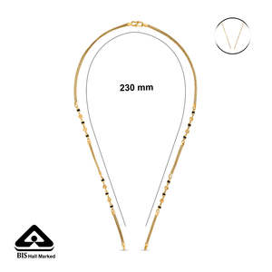 Mangalsutra plaqué or avec perles et diamants - Bijou ethnique religieux pour mariage, cadeau - Product Image 5