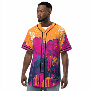 High Quality Sublimation Baseball Jersey Top <b>Men</b> Sportswear Training <b>Printed</b> Soft Ball <b>Shirt</b> <b>Men</b> - Product Image 2
