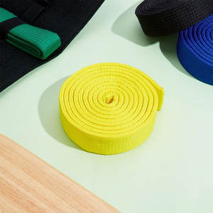 Cinturón de artes marciales de Taekwondo Karate de algodón de poliéster duradero de alta calidad de Color personalizado sólido Premium - Product Image 5