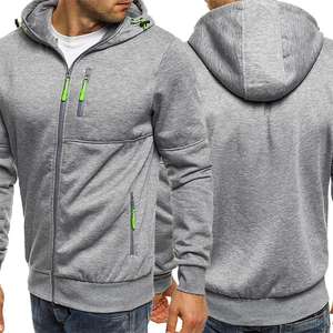 Sweat-shirt à capuche vierge de haute qualité en molleton de coton de 280 à 390 g/m² avec fermeture éclair pour hommes – Vente en gros - Product Image 5