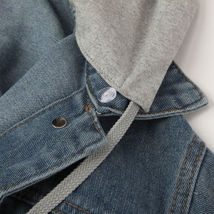 Precio barato transpirable mujeres Denim Jean chaquetas recién llegados elegante Color sólido mujeres chaqueta de mezclilla con capucha para la venta - Product Image 6