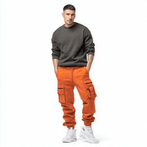 Baggy Cargo <b>Fleece</b> Sweatpants <b>Men's</b> Winter 6 Pocket <b>Fleece</b> Trouser <b>Pajama</b> Jogger 500 GSM <b>Fleece</b> Cargo Sweatpants <b>Mens</b> - Product Image 4