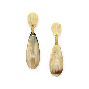 Pendiente de cuerno de búfalo natural personalizado antiguo de moda para mujer joyería superventas pendiente de cuerno de diseño moderno - Product Image 5