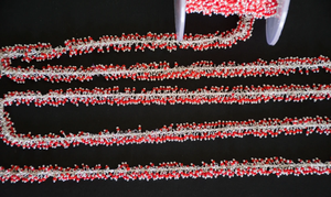 Top Quality Silver Plated Lovely Red Coral Miyuki bead chain, Handmade beaded jewelry making thick <b>rosary</b> chain - Product Image 6