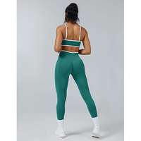 Conjuntos de Yoga Transpirables y Reversibles, Elásticos en Cuatro Direcciones, Ligeros, de Secado Rápido, Ecológicos, Top y Leggings, Comodidad Deportiva, 2 Piezas