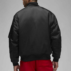 Veste Bomber en Satin de Soie Uni pour Hommes, Taille Plus, Vêtements d'Étudiant, Vente en Gros, Nouvelle Collection 2025 - Product Image 3