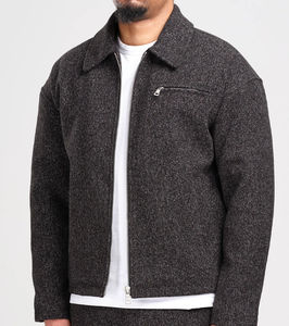 2026 Wholesale High Quality Mens Heavyweight <b>Fleece</b> Jacket Stand Collar Pullover Winter Workout Full Zip Unisex - Product Image 2