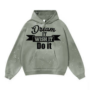 Sudadera con capucha de gran tamaño para hombre de algodón 100% de la mejor calidad, logotipo de patrón sólido de lana de estilo Hip Hop Digital personalizado para primavera - Product Image 4