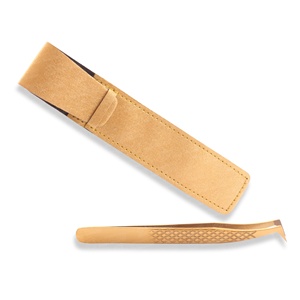 Pinzas para pestañas de acero inoxidable con control óptimo, agarre antideslizante, uso duradero, tamaño perfecto para un trabajo de pestañas detallado - Product Image 1
