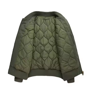 OEM Customized <b>Men's</b> <b>Jacket</b> Winter Warm Padded Thick Cotton Stand Collar Zipper Closure <b>Casual</b> Winter <b>Jacket</b> Ma1 Bomber <b>Jackets</b> - Product Image 3