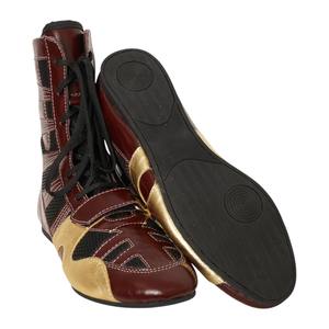 Maroon and Gold <b>High</b> Top Training <b>Boots</b> Professional Lace Up Athletic Shoes with Hook and Loop Ankle Support for <b>Men</b> - Product Image 2