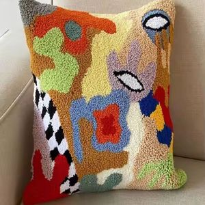 ปลอกหมอนผ้าฝ้ายพิมพ์ลายดอกไม้แนววินเทจทำมือสำหรับตกแต่งหมอนอิงดีไซน์ดั้งเดิม - Product Image 4