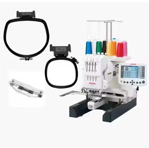 Aver Janome Machine à broder MB-4S à quatre aiguilles avec cerceau à chapeau et lettrage inclus - Product Image 1