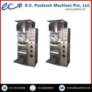 เครื่องแพ็คน้ำมันกินได้แบบแนวตั้งทำจากสเตนเลสระบบอัตโนมัติสำหรับฟาร์มเครื่องยนต์เกียร์ของผู้ผลิตอินเดีย - Product Image 2