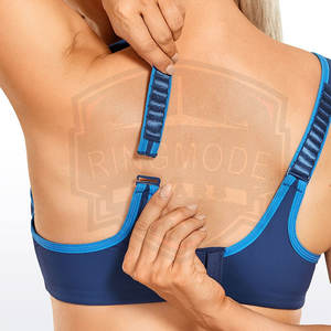 Nouveau soutien-gorge de sport respirant pour femme avec bretelles dos nu, logo frontal, maintien moyen pour l'entraînement, la gym et le yoga - Product Image 5