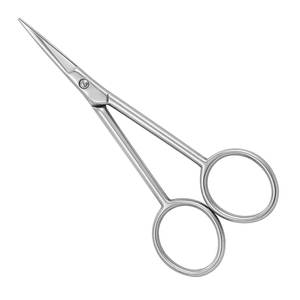 Ciseaux à cuticules professionnels incurvés pour la beauté, lame tranchante pour un toilettage de précision, acier inoxydable à haute teneur en carbone, finition mate - Product Image 1