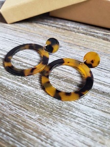 Pendientes de Resina Bordados a Mano, Joyería de Moda de Acero Inoxidable para Mujeres y Niñas, Estilo Clásico para Bodas, Alta Calidad - Product Image 5