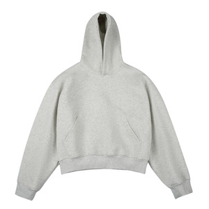 2025, venta al por mayor, sudaderas con capucha de algodón 100% para hombres, forro polar grueso, peso pesado, logotipo estampado personalizado de gran tamaño para la temporada de otoño - Product Image 2