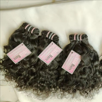 Meilleures ventes en Inde : Mèches de cheveux humains bruts non traités, Remy, bouclés naturels, 20 pouces, double trame machine, pour tressage en vrac
