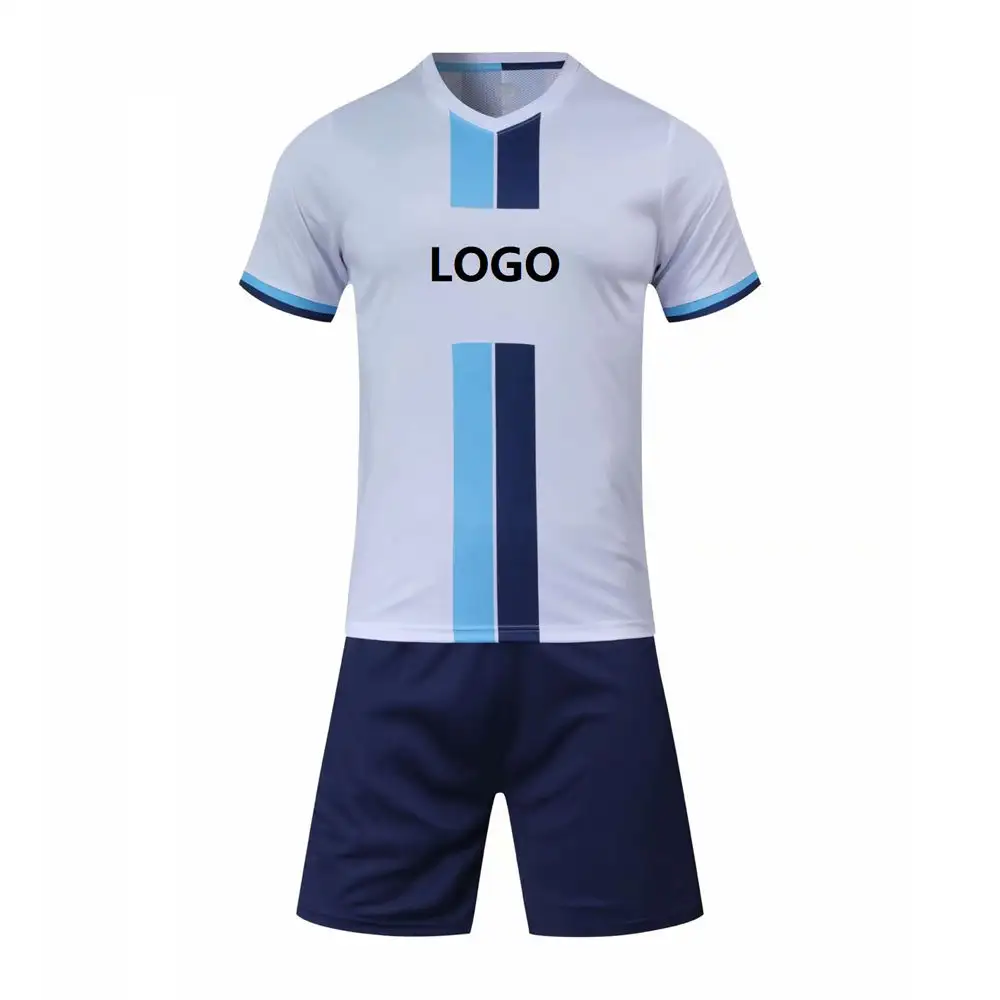 Football Jersey Dropshipping Custom Logo Polyester Soccer T Shirt Uniform Kits Blank Football Jersey for Adults and Kids