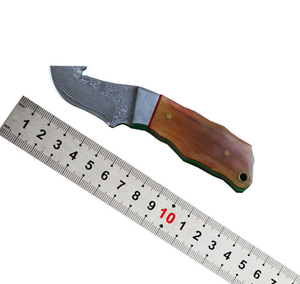 Couteau de cuisine à lame fixe en acier Damas forgé de haute qualité, à haute teneur en carbone, robuste, de qualité industrielle, manche en bois, personnalisable OEM - Product Image 3